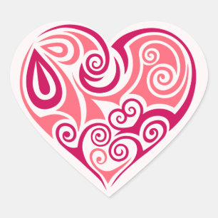 Roze tribaal tattoo hartsymbool meisjes liefde kun hart sticker