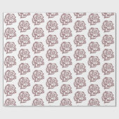 Roze Tribal Rozen Cadeaupapier (Vlak)