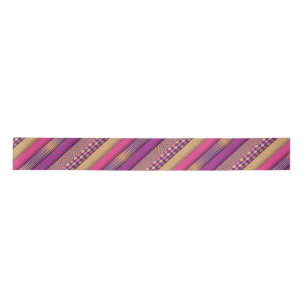 Roze Tribal Stripes Geometrisch patroon vet etnisc Lint