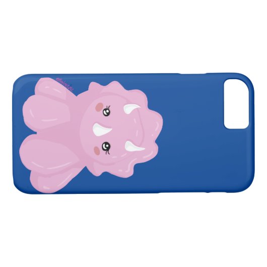 Roze Triceratops Case-Mate iPhone Case (Achterkant (Horizontaal))