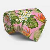 Roze tropen stropdas (Opgerold)