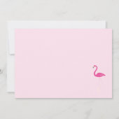 Roze Tropical Beach Baby shower Uitnodiging (Achterkant)