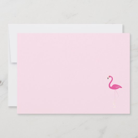 Roze Tropical Beach Baby shower Uitnodiging (Achterkant)