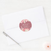 Roze Tropisch Orchidee Wedding Dank je Sticker (Envelop)