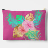 Roze Tropisch Strand Monogram Etui (Achterkant)