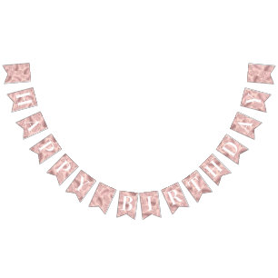 Roze tropische baardag vlaggetjes