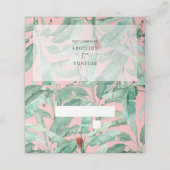 Roze tropische banaan palmbladeren bruiloft (Buitenkant ongevouwen)