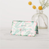 Roze tropische banaan palmbladeren bruiloft (Achterkant)