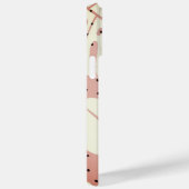 Roze tropische bladeren van Glitter Case-Mate iPhone Case (Achterkant / Rechts)