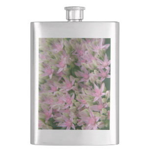 roze tropische bloemen kolf heupfles