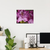 Roze tropische bloemen poster (Thuiskantoor)