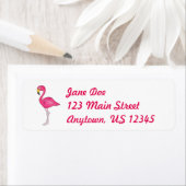 Roze Tropische Flamingo Flamingos Bird Labels (Insitu)