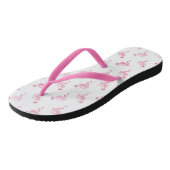 Roze tropische flamingo Summer Patroon Teenslippers (Schuin)