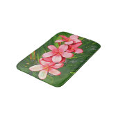Roze Tropische Frangipani Kunst Badmat (Gekanteld)
