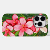 Roze Tropische Frangipani Kunst Case-Mate iPhone Case (Achterkant (horizontaal))