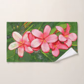 Roze Tropische Frangipani Kunst Handdoek (Handdoek)