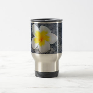 Roze Tropische Frangipani Kunst Reisbeker