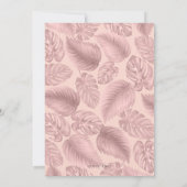 Roze tropische geometrische Afstuderen Kaart (Achterkant)