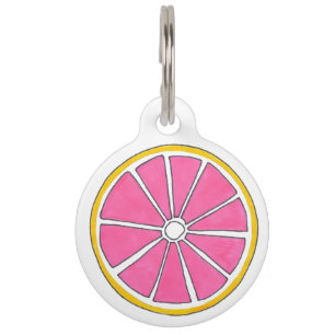 Roze Tropische grapefruits Citrus Fruitvoer Pet Do Huisdierpenning