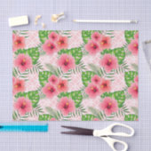 Roze tropische hibiscus tissuepapier (Craft)