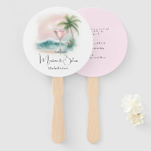 Roze Tropische Martini Meisjesuitje Weekend Handwaaier