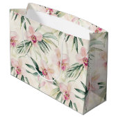 Roze Tropische Orchidee Bloemen Wedding Groot Cadeauzakje (Achterkant Gekanteld)