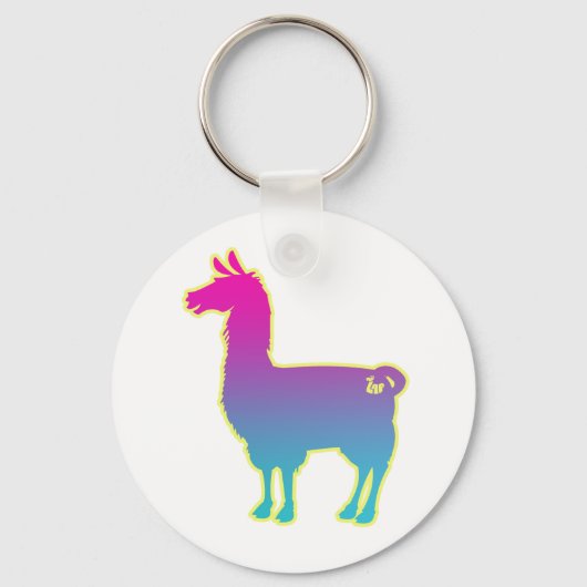 Roze tropische Sleutelhanger (Voorkant)