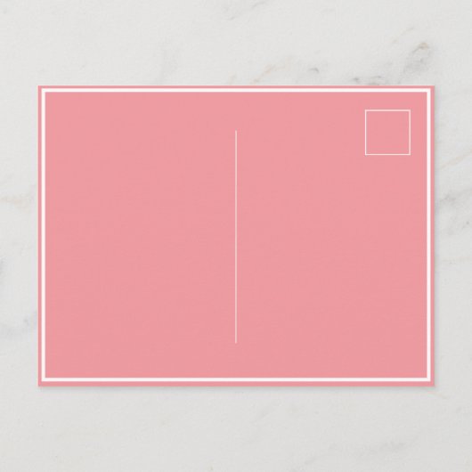 Roze tropische Waterverf meisje met lef Briefkaart (Achterkant)