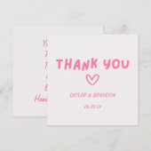 Roze Trouw Trouwkaart Feestdagenkaart (Voorkant / Achterkant)