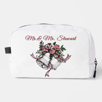 Roze Trouwbellen Personaliseren Toilettasje