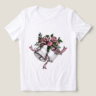 Roze Trouwbellen Persoonlijke Achterkant Tri-Blend Shirt