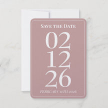Roze Trouwkaart 'Save the Date' Kaarten