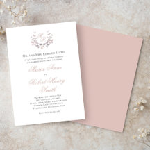 Roze Trouwkalligrafie Schrift Monogram