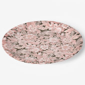  roze trouwkant papieren bordje (Gekanteld)