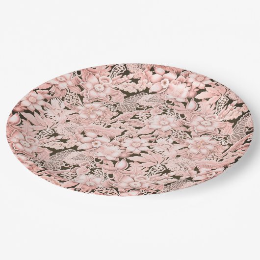  roze trouwkant papieren bordje (Gekanteld)