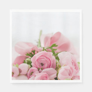 Roze Trouwrozen Servet