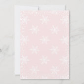 Roze Truck Woodland Winter Onederland 1e verjaarda Kaart (Achterkant)