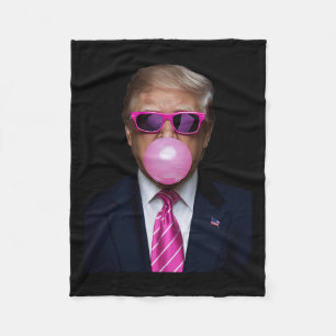 Roze Trump Bubble Gum 2024 Stem President Funny Cu Fleece Deken