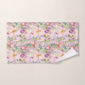 Roze tuin bad handdoek (Handdoek)