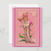 Roze tuin — Melk Briefkaart (Voorkant / Achterkant)