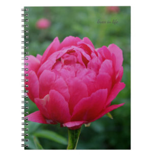 roze tuin pioen notitieboek