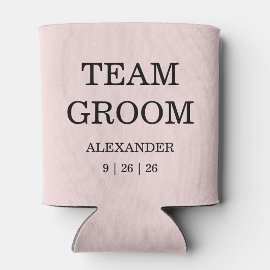 Roze tuin Roos bruiloft Blikjeskoeler (Achterkant)