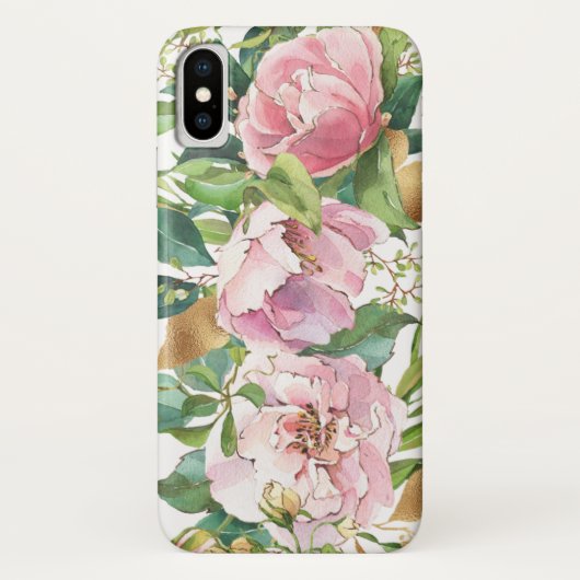 Roze tuin Rozen Waterverf iPhone / iPad case (Achterkant)