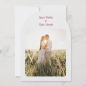 Roze Tuin Tulp bruiloft Kaart (Achterkant)