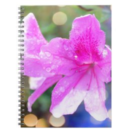  roze tuinbloemen. Floral botanische foto Notitieboek