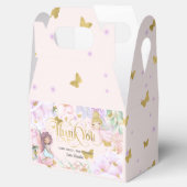 roze tuinfee, vlinderverjaardag bedankdoosjes (Geopend)