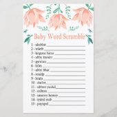 Roze Tulip Baby word scramble game (Voorkant)
