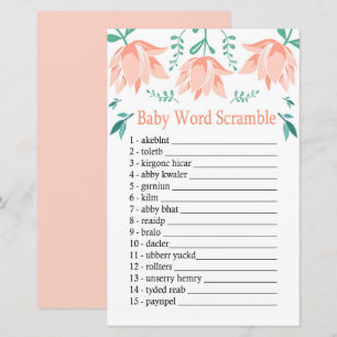 Roze Tulip Baby word scramble game