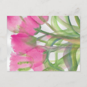Roze Tulip Briefkaart