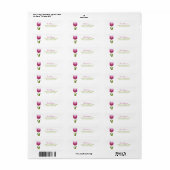 Roze Tulip Bruiloft Retouradres Labels (Full Sheet)
